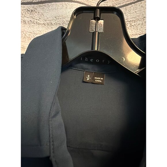 Theory Button-Up Shirt Midnight Blue Size S - Picture 2 of 3